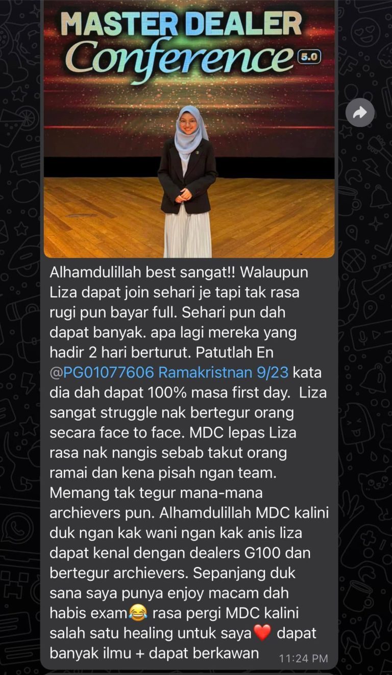 Testimoni Peserta MDC - Sehari pun dapat 100% ilmu dan semangat berkawan