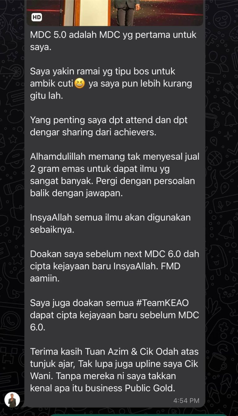 Testimoni Peserta MDC 18